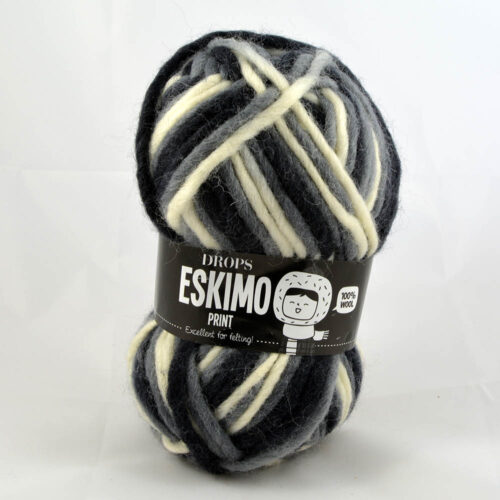 Eskimo print 61 čiernobiela