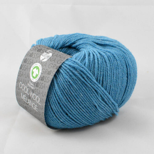 Cool Wool melange 126 azúrová modrá